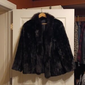 Ladies Genuine Mink and fox collar jacket